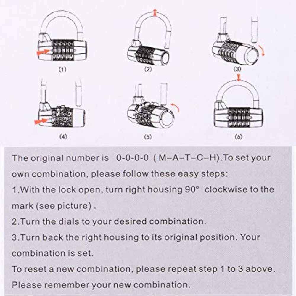 Amazon.co.jp: ゲートロッカー用2桁南京錠2インチリセット可能